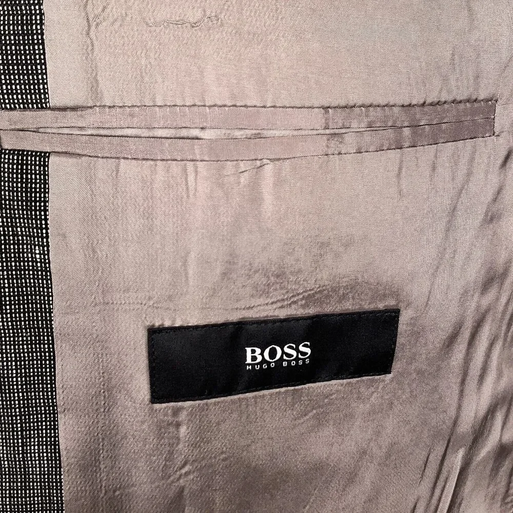 Hugo Boss Blazer Men 40R Gray Da‎ Vinci Textured Classic Career Wool Croatia VTG